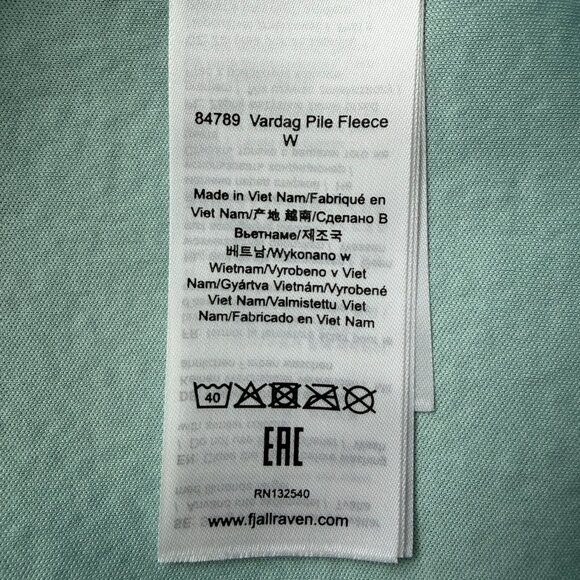 FJALLRAVEN Vardag Pile Full Zip Fleece Jacket Aloe Green Medium - Picture 12 of 12